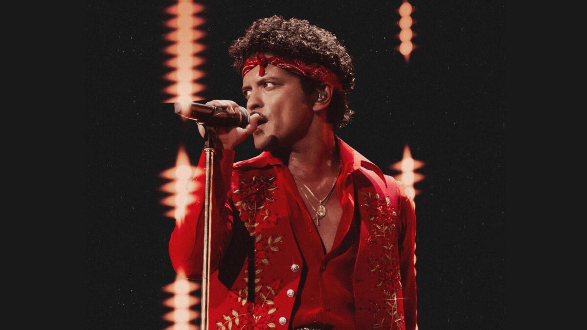 Arte oficial de The Romantic Tour de Bruno Mars para el Estadio GNP Seguros