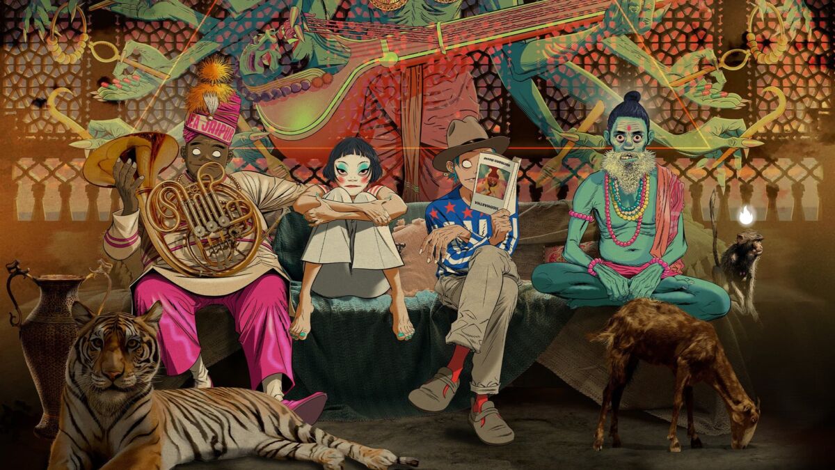 Arte oficial de Gorillaz para su concierto en el Coliseo GNP Seguros de Zapopan